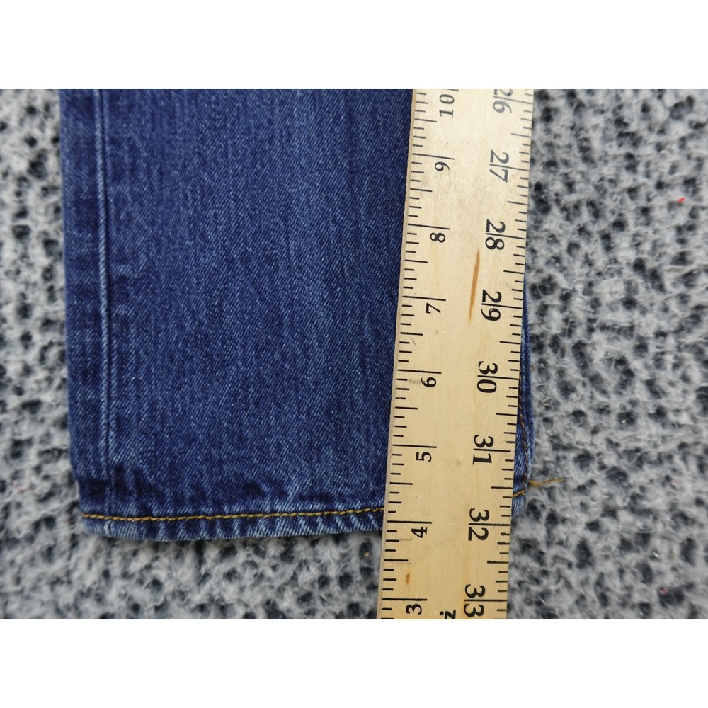 Levi's Straight Leg Jeans Mens 29x34 Blue Button Fly Denim 501 Style - Picture 6 of 15